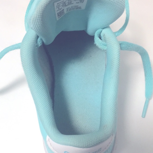 Turquoise/ Teal leather  Adidas size 1 - Picture 3 of 5